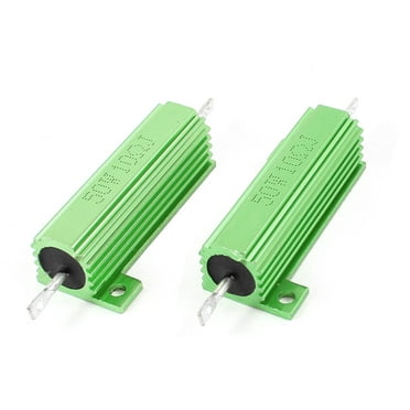 2 Pieces Wirewound Aluminum Housing Resistors 50 Watt 10 Ohm