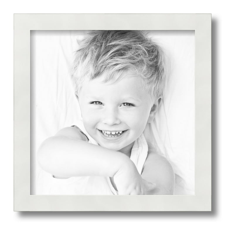 ArtToFrames 13x17 inch Satin White Frame Picture Frame, 2WOMFRBW26074-13x17