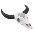 thumbnail image 1 of Cabeza de toro de resina, cabeza de toro de resina, pared, cabeza de toro de resina, cabeza de vaca colgante, escultura animal, materiales ecológicos, 1 of 8