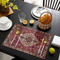 thumbnail image 3 of Country Boho Placemats Set of 8, Farmhouse Ethnic Abstract Nation Aesthetic Placemats for Dining Table, Place Mats for Kitchen Tabletop, Waterproof Wipeable Dining Table Mats Set, 3 of 9