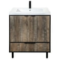 thumbnail image 2 of HomeStock Charm  30" WHISKEY/BLACK Inset Vanity , Soft Close Drawers , Modern Design , Acrylic , Freestanding , Wood Finish , Assembled, 2 of 5