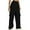 Black, variant on Kmdttou Cargo Plus Size Pants Women Baggy wide leg Solid Color High Waist Flap Pocket Work Pants Trousers With Pockets