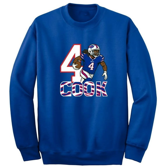 James Cook 4 Buffalo TD Crew Neck Sweatshirt