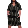 thumbnail image 1 of Diseño en vestido negro holgado con bolsillos para mujer Ropa para mujer, 1 of 7