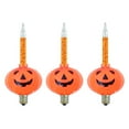 thumbnail image 1 of Novelty Lights Replacement Pumpkin Bubble Lights 3 Pack, Orange Liquid with Jack-O-Lantern Base, Halloween Bulbs with Flowing Liquid, 5 Watts Each, C7/E12 Base, 1 of 6