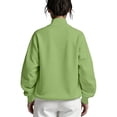 thumbnail image 6 of Tnhcen Women's Quarter Zip Pullover Fleece Lined Stand Collar Sweatshirt Solid Color Long Sleeve Casual Workout Top Autumn Winter Plus Size S-2XL, 6 of 7