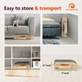 thumbnail image 3 of Dog Ramp for Bed - 34â Length Foldable Ramp for Small Dogs to Get on Beds, Couch, or Sofa - Portable Wooden Design with 4 Adjustable Steps up to 19â Height & 200 lbs, 3 of 8