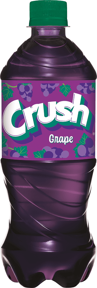 Crush Caffeine Free Grape Soda Pop, 20 fl oz, Bottle