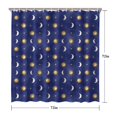 thumbnail image 5 of Blue Gold Sun Moon Star Pattern Shower Curtain 72"x72" ,Bathroom Decorative Shower Curtains Set with 12 Hooks,Modern Waterproof Washable Shower Curtain, 5 of 6