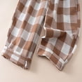 thumbnail image 6 of UJNDER Boys Plaid Casual Trousers Lightweight Breathable Loose Fit Outdoor Style for Youth Boys Pants,03_Coffee,7-8 Years, 6 of 6