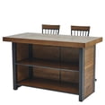 thumbnail image 6 of Steve Silver 3 Pcs Wood Bar Set with 2 Stools and Counter, Black/Chestnut, 6 of 10