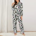 thumbnail image 2 of JUNZAN Cool Camera Print Womens Pajama Sets,Long Sleeve Button Down for Women Pjs 2 piece, 2 of 7