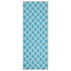 Ottomanson Glamour Moroccan Trellis Runner Rug, Blue, 2'2 X6'