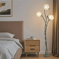 Tall 3-Head LED Flower Floor Lamp - 67in Flexible Stems for Living Room
