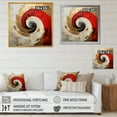 thumbnail image 4 of Designart "Subdued Red Pottery Spirals" Abstract Spirals Floater Framed Wall Decor, 4 of 5