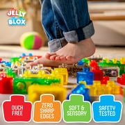 Jelly Blox - Stash & Stack - 2-in-1 Storage Case by Goliath, Includes 30 Pieces, Ages 2+