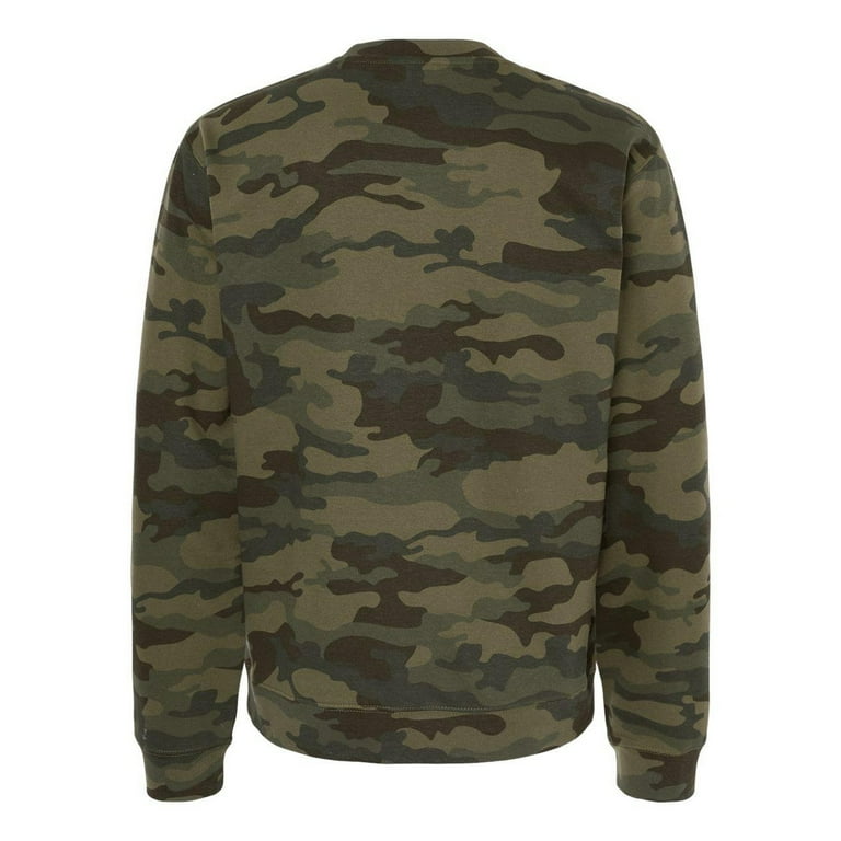 Independent Trading Co. Midweight Sweatshirt SS3000 Forest Camo Size L Walmart