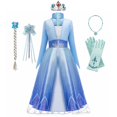 thumbnail image 1 of Frozen-vestido de princesa Elsa 2 para niñas, disfraz de princesa, Vestidos de fantasía para niños, Reina de la nieve, Disney, 1 of 4