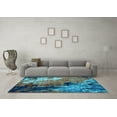 thumbnail image 3 of Ahgly Company Indoor Rectangle Oriental Light Blue Industrial Area Rugs, 2' x 3', 3 of 4