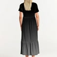 thumbnail image 4 of Sundresses for Women 2025,Women's Summer Casual Short Sleeve Crewneck Dress Casual Flowy Tiered Maxi Beach Dress With Pockets Gradient Print Dress,Relaxed & Elegant for Beach Days, 4 of 8