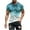 Blue-C, variant on Penkiiy T Shirts for Men Casual Shorts Sleeves Round Neck Pullover Striped Printing Sports Fitness Blouse Plus Size Tops 2XL Dark Gray