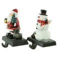 thumbnail image 5 of Northlight Santa and Snowman Christmas Stocking Holders - 5.5" - Set of 2, 5 of 6