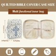 thumbnail image 4 of TSOVTHRID Cross Leaf Print Bible Covers Church Bags, Lightweight Bible Protective Cover Quilted, White Portable Bibles Book Cover with Multi Pockets, Christian Gift, 4 of 7