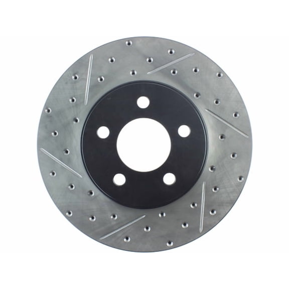 StopTech 127.61072R Sport Drilled and Slotted Front Right Disc Brake Rotor for Mercury and Ford