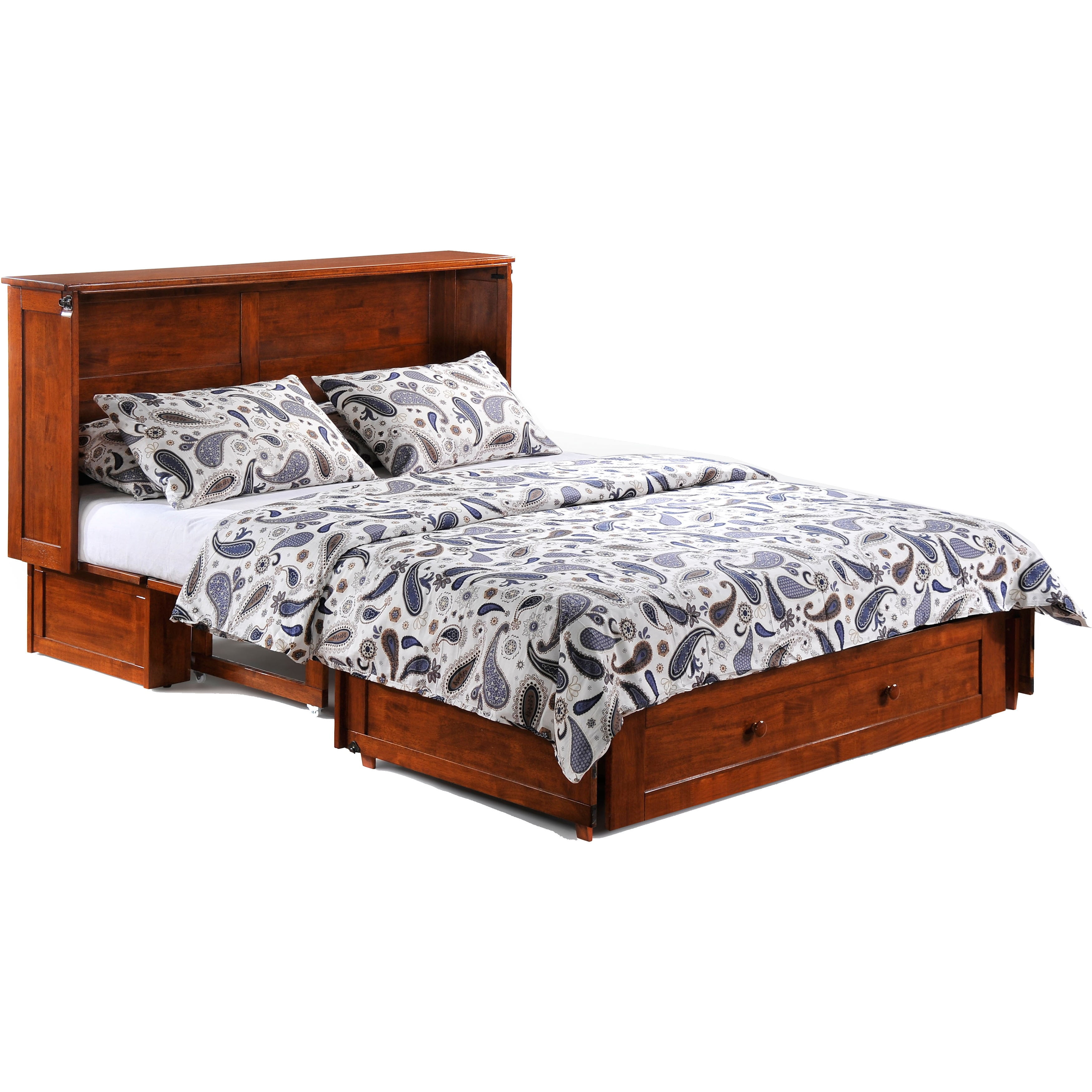Clover Murphy Cabinet Bed In Cherry Finish With Mattress Clover Murphy Cabinet Bed In Cherry Finish With Mattress Com