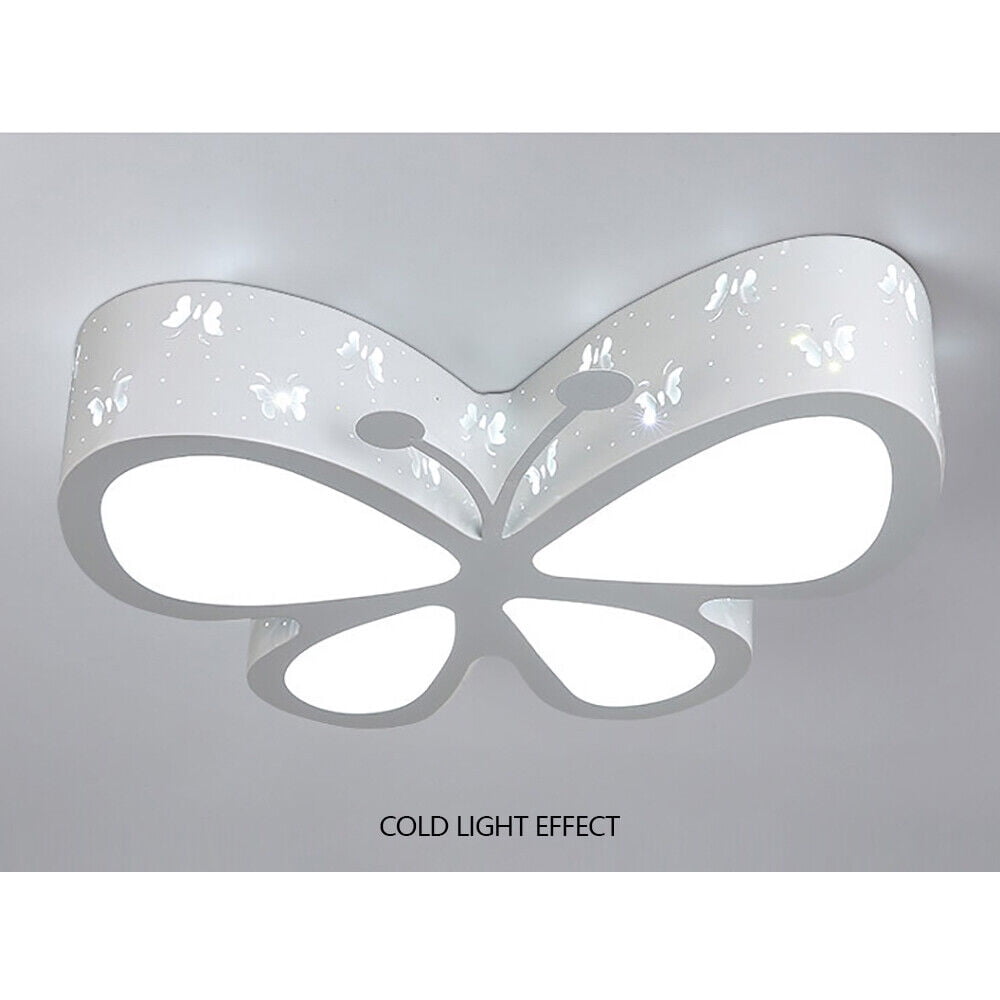 Butterflies Ceiling Light Children's Room Butterfly Close to Ceiling Light Girls Creative Bedroom Lamp LED Dimmable Flush Mount Ceiling Lamp