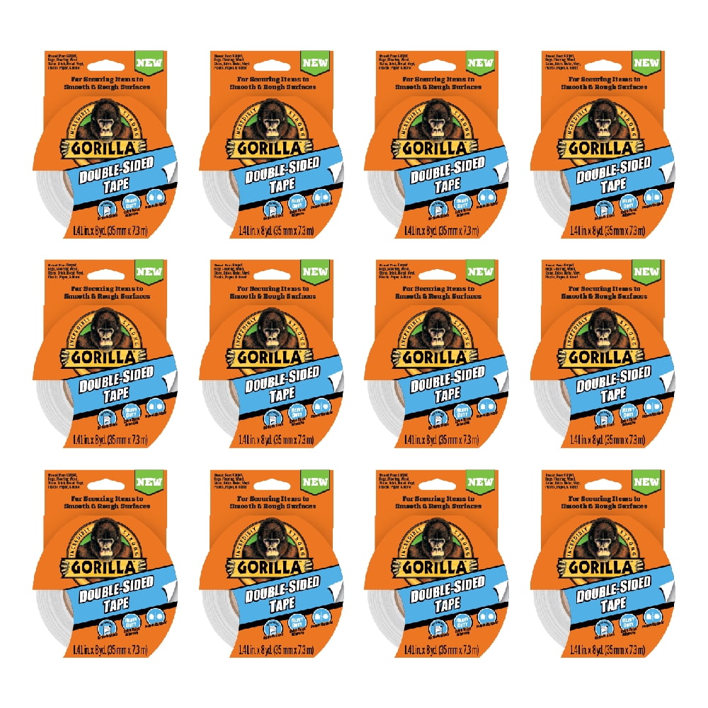 Gorilla Double Sided Tape Duct Tape Heavy Duty Extra Thick 1.41 in x 8