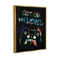 thumbnail image 5 of Stupell Industries Get On My Level Gaming Controller Neon Paint Splatter Graphic Art Metallic Gold Floating Framed Canvas Print Wall Art, Design by Victoria Barnes, 5 of 5