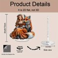thumbnail image 2 of Rotating acrylic ornament featuring a stunning princess on a majestic fox in vibrant Bohemian style with vivid colors and intricate details, 2 of 8