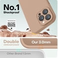 thumbnail image 4 of Silicona Premium, Protección de Cámara, a Prueba de Golpes. Marrón Claro. para iPhone 13 Pro Max 6.7", 4 of 6