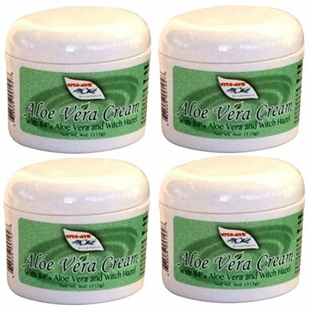 4 Pk Vitamyr Aloe Vera Cream W/ 84% Aloe Vera & Witch Hazel NEW! All Natural Soothing Vegan & Gluten Free All-Season Skin