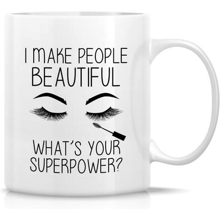 

Funny Mug - I Make People Beautiful Makeup Artist 11 Oz Ceramic Coffee Mugs - Funny Sarcasm Sarcastic Inspirational birthday gifts for friends coworkers siblings dad mom