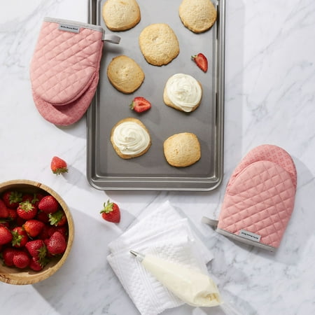 KitchenAid Asteroid Mini Oven Mitt Set, Dried Rose, Set of 2