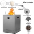 thumbnail image 5 of LHRIVER 22in Square Outdoor Fire Pit -Propane Metal Stove with Lava Rocks , 40000 BTU Heat Output, for Picnics/Bonfires/Patio Gardens, 5 of 8