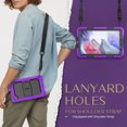 thumbnail image 6 of Allytech Case for iPad 9th Gen 2021(10.2 inch), iPad 9/8/7 Case with Pencil Holder, Rugged Kickstand Hard Plastic and Soft Silicone Shock Resistant Kidsproof Case with Shoulder Strap, Purple, 6 of 6