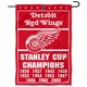thumbnail image 1 of Detroit Red Wings 11 veces campeones de la Copa Stanley Bandera de jardín de doble cara, 1 of 1