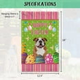 thumbnail image 5 of Happy Easter Sheltie Dog Garden Flag Colorful Eggs Stripe Holiday Decorative Yard Flag Banner for Outside Farmhouse Double Side 12.5X18 Inch, 5 of 6