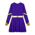 thumbnail image 6 of Kaerm Girls Sparkle Long Sleeve Cheerleading Dance Dresses Halloween Fancy Party Dress Up Dark Purple 6, 6 of 7
