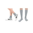 thumbnail image 4 of INSPIRE CHIC Women's Elastic Selvedge Cuffs Stretchy Ankle High Socks Gray-2pcs one size, 4 of 8