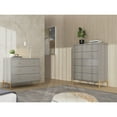 thumbnail image 3 of Manhattan Comfort Jasper Tall Dresser and Classic Dresser Set of 2 in Gray, 3 of 16