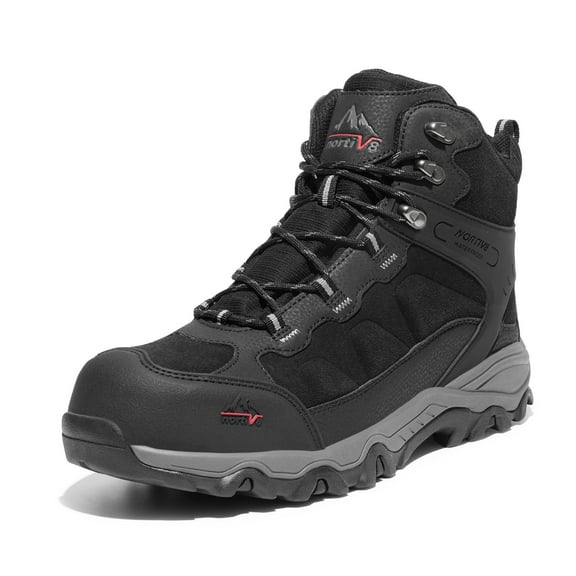 NORTIV 8 Waterproof Steel Toe Boots for Men Slip Resistant Safety Industrial Boots