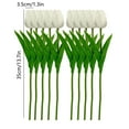 thumbnail image 2 of Luxcidy 10Pcs Artificial Tulips Flowers, Real Touch Fake Tulips, PU Tulips Flowers for Home Kitchen Wedding Party DIY Decorations (Beige), 2 of 7