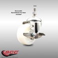 thumbnail image 2 of 3 Inch 316SS Nylon Wheel Swivel 12mm Threaded Stem Caster with Brake SCC, 2 of 2