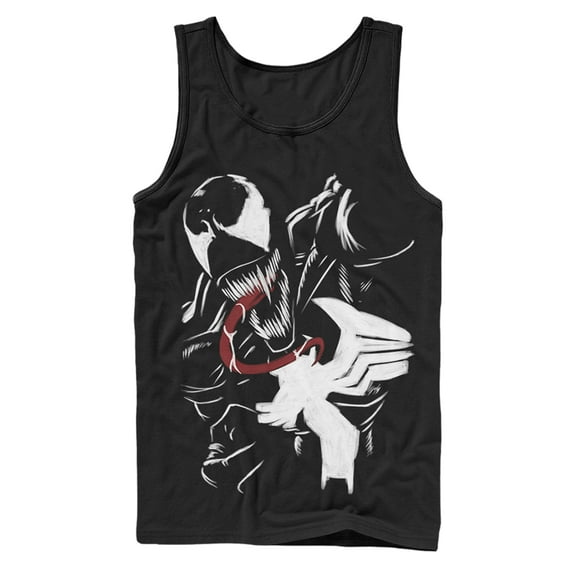 Men's Marvel Venom Paint Print  Tank Top Black X Large