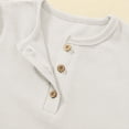 thumbnail image 6 of LIJCC Boys Short Sleeve Shirt with 3 Button, Henley Shirt for Boys & Girls Without Collar , Polo Shirt Without Collar(White,7-8 Years), 6 of 9