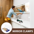 thumbnail image 4 of Raindrops 8Pcs Mirror Mounting Clips Zinc Alloy Golden Color With Simple and Modern Style For Home Use, 4 of 6